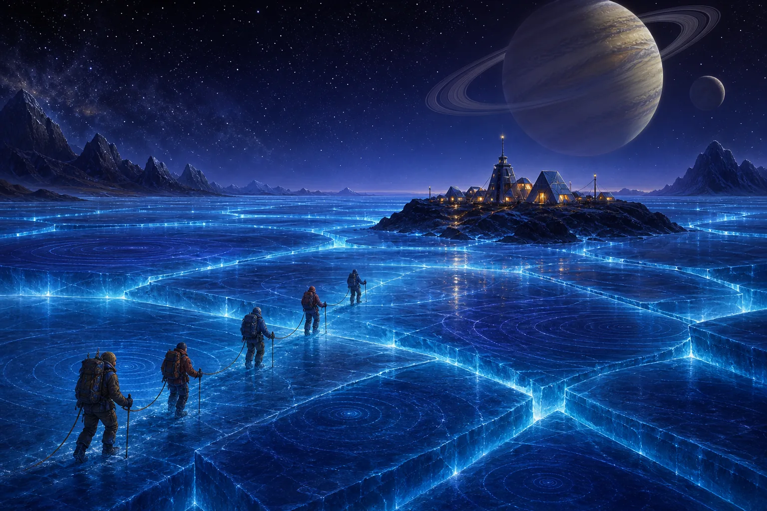 Imagined view of Choir Ice on Nix Borealis Ice Circuit